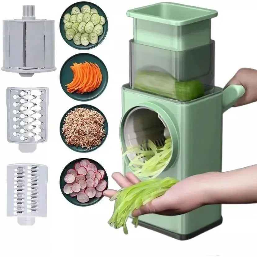 GiroChef Pro™ — Ralador, Cortador e Fatiador Giratório Multifuncional